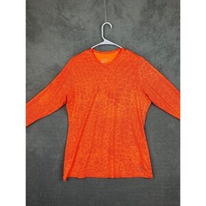 NIKE GOLF Shirt  Women's Size XL Orange Crew Neck DriFit Stretch Performance